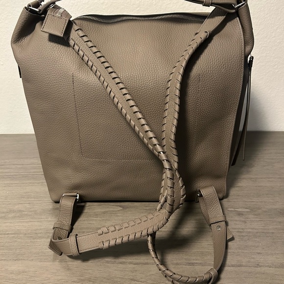 ALLSAINTS Leather Kita Convertible Backpack mink grey or black - Picture 3 of 6